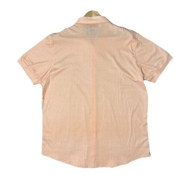 Raffi Casual Button Short Sleeve Down Shirt 100% Cotton Light Orange NWOT - Picture 13 of 14